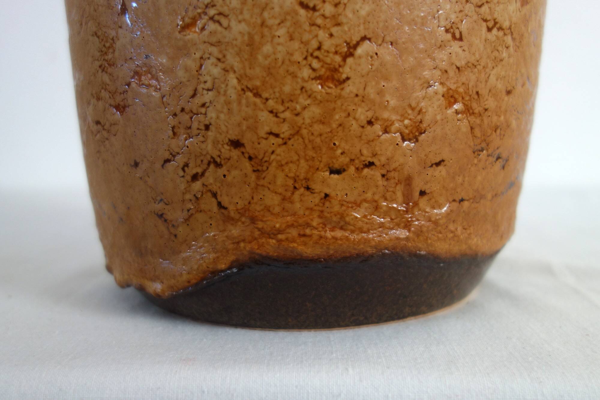 Large Scheurich vase, fat lava decor, 60s