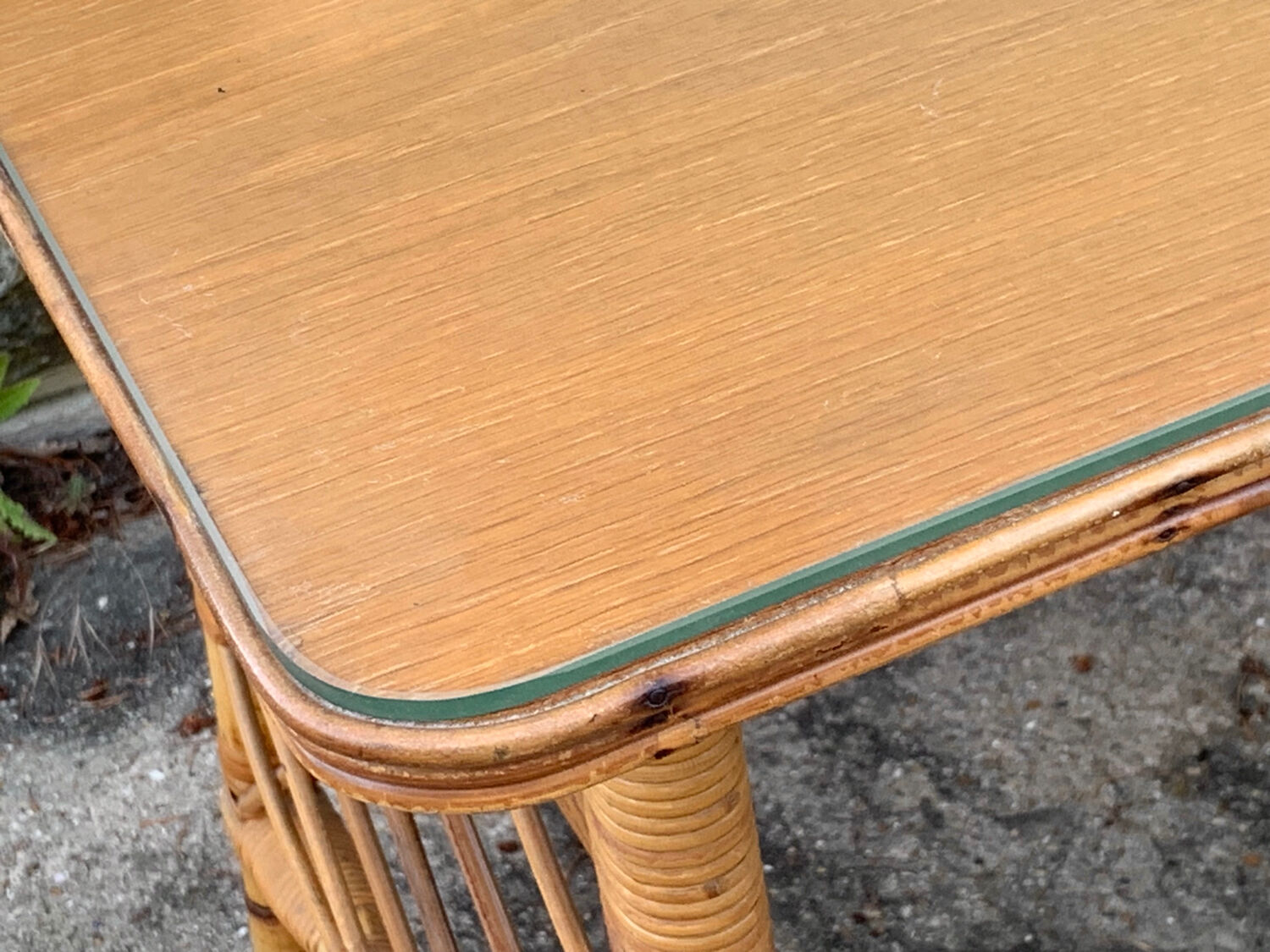 Rattan desk and chair 1960