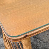 Rattan desk and chair 1960