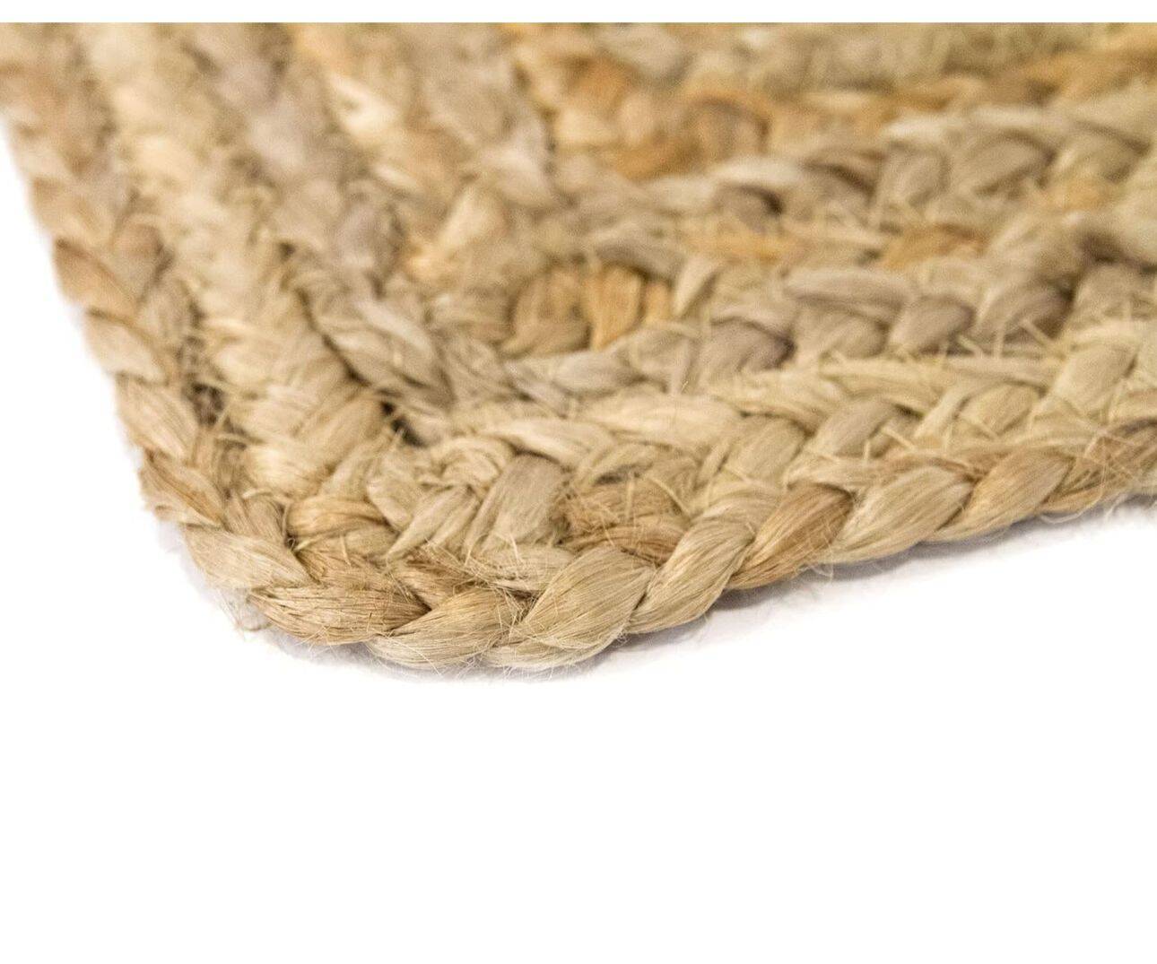 Natural Jute Rug, Alhambra Natural Color, 100% Jute Fiber Rug, Hand Braided