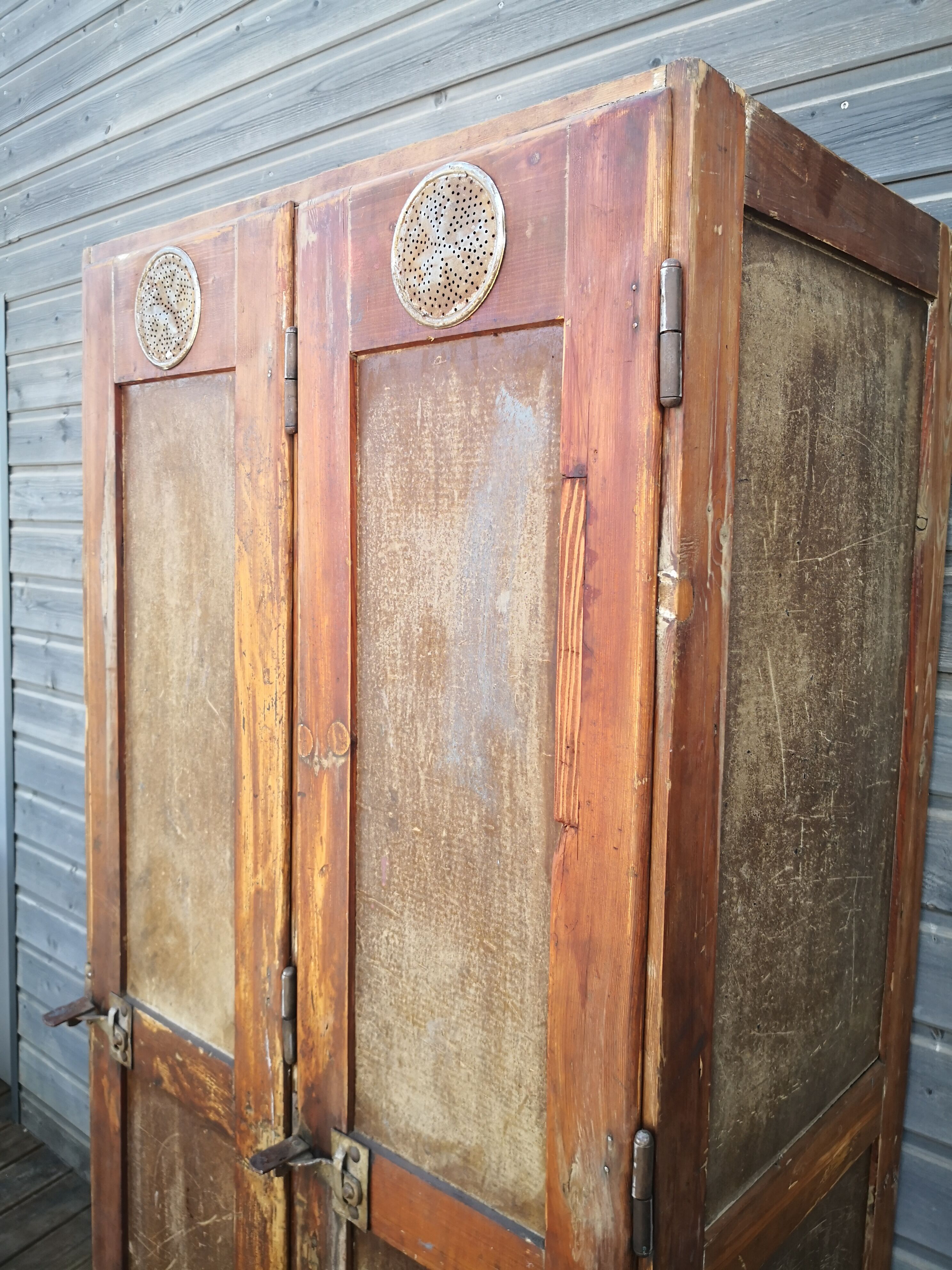 Coat rack cloakroom, Vintage wooden wardrobe