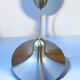 Large vintage space age 1970 aluminum pendant light L