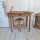 Bureau / Table d'appoint de ferme en chêne massif – Style campagne chic