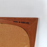 Asymmetrical mirror in Scandinavian teak 70x139cm