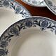 Set of 6 deep plates, ironstone, Moulin des Loups model Cardèr.