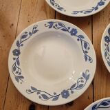 Set of 7 floral pattern soup plates ЗиК