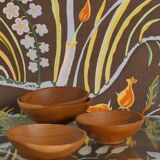 Handmade Akacia Wood Bowls, Set of 4