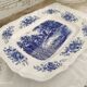 Rectangular dish Sarreguemines model Romantic blue