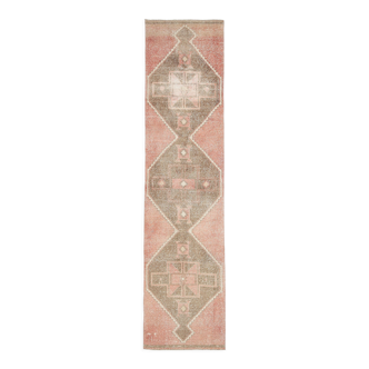 3x12 salmon stair vintage runner rug,91x379cm