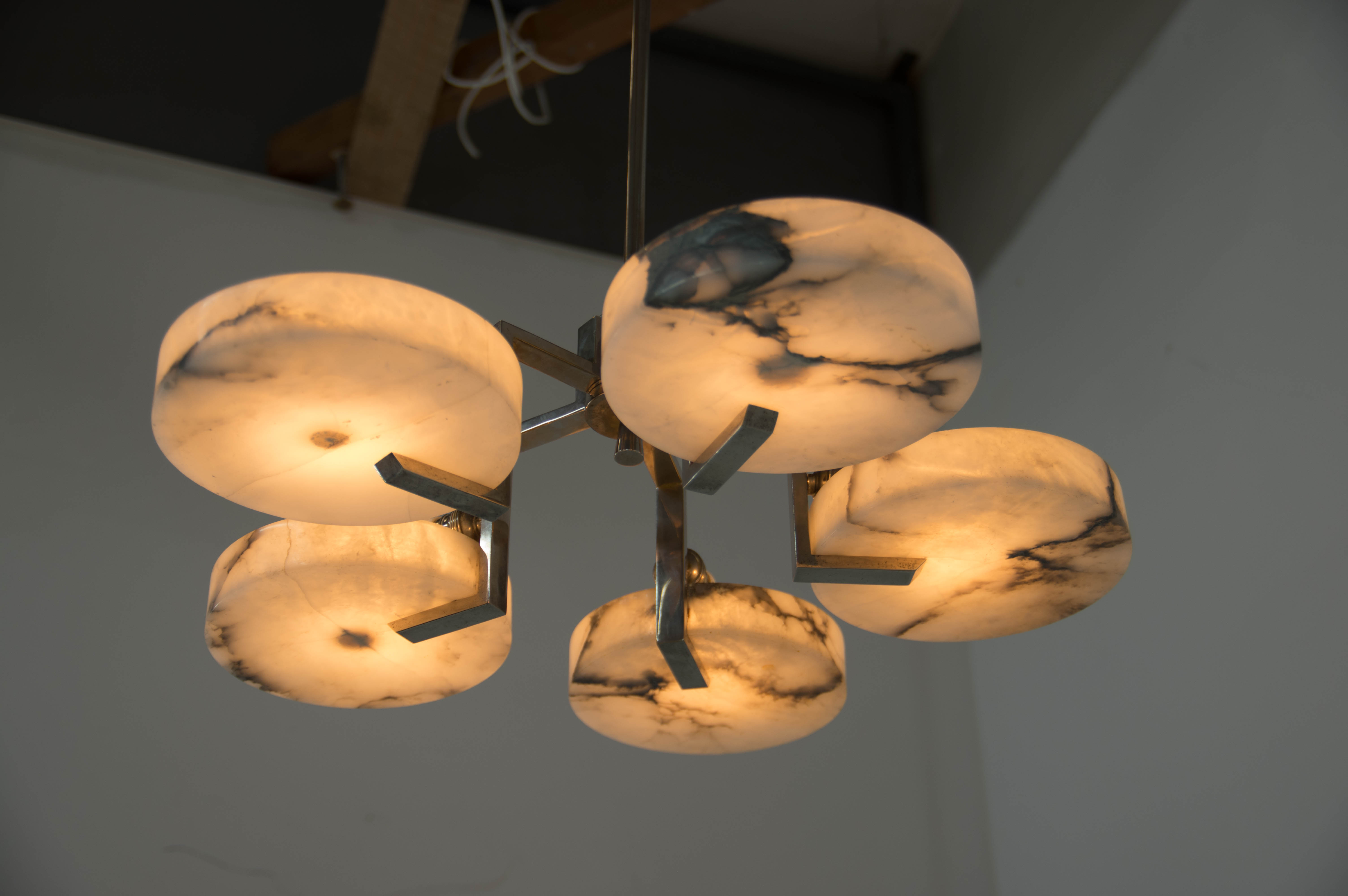 Marble art deco chandelier, 1930