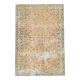7x10 Large Cream Floral Pattern Turkish Vintage Rug, 207x304Cm