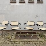 Set of 4 Marcel Breuer style armchair chairs