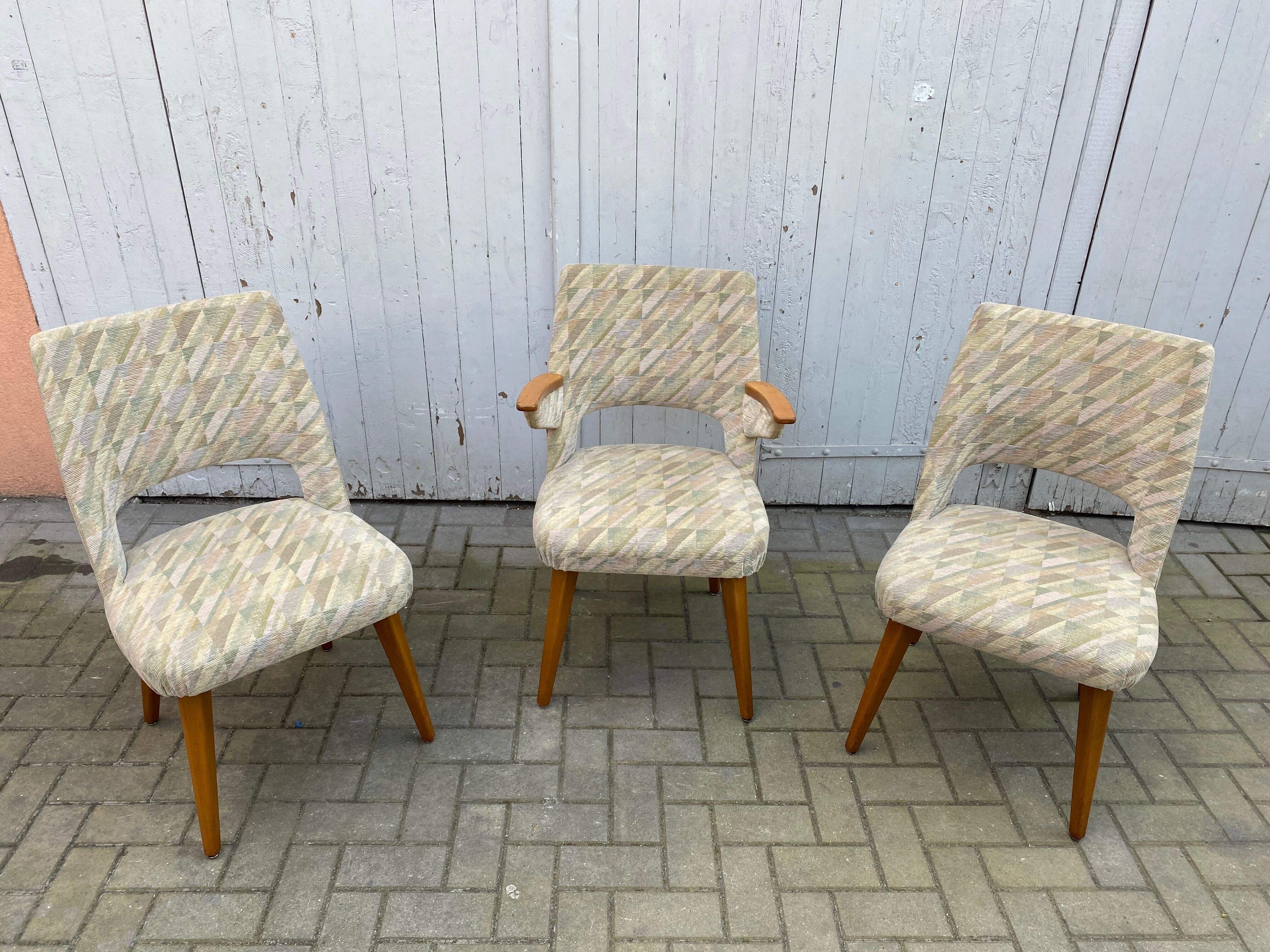 Set of 3 chairs G- Möbel Sweden in teak 1960s