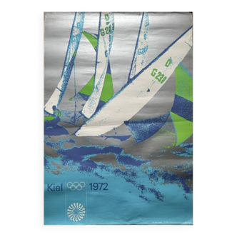 Original poster for 1972 Munich Olympic Games SAILING by Otl Aicher, 1972