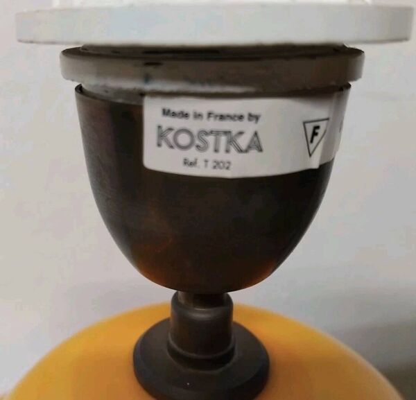 Pied de lampe en céramique craquelé kostka h: 38 cm vintage