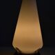 Lampe de table vers 1950 60 en verre opalin blanc