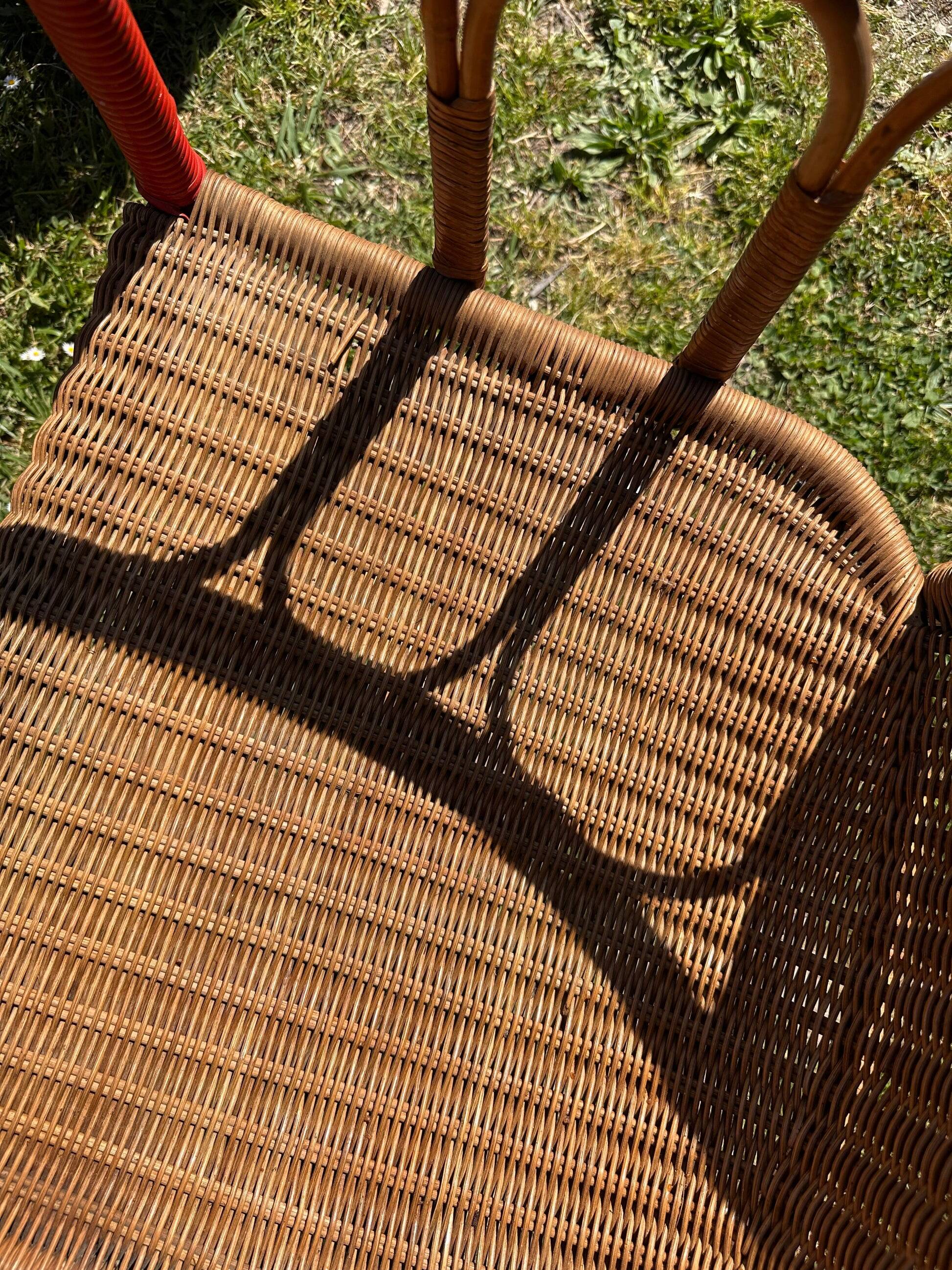 Salon de jardin en rotin vintage