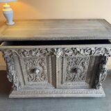 Carved wooden sideboard
