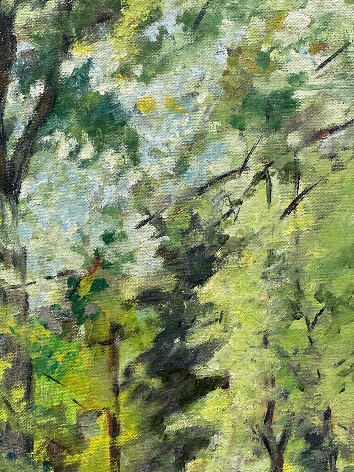 Huile sur carton par alice warder xxe sous bois