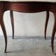 Fiddled middle table - louis xv style - marquetry and veneer wood