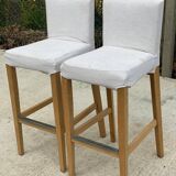 2 Scandinavian Henriksdal high bar chairs by Karl Malmwall for Ikea