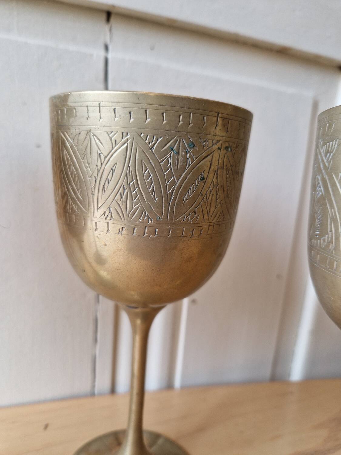 Lot De 4 Calisse Verre En Laiton