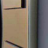 Postmodern Rectangular Wall Mirror in Bronze by Giannobi, Italy, 1980s