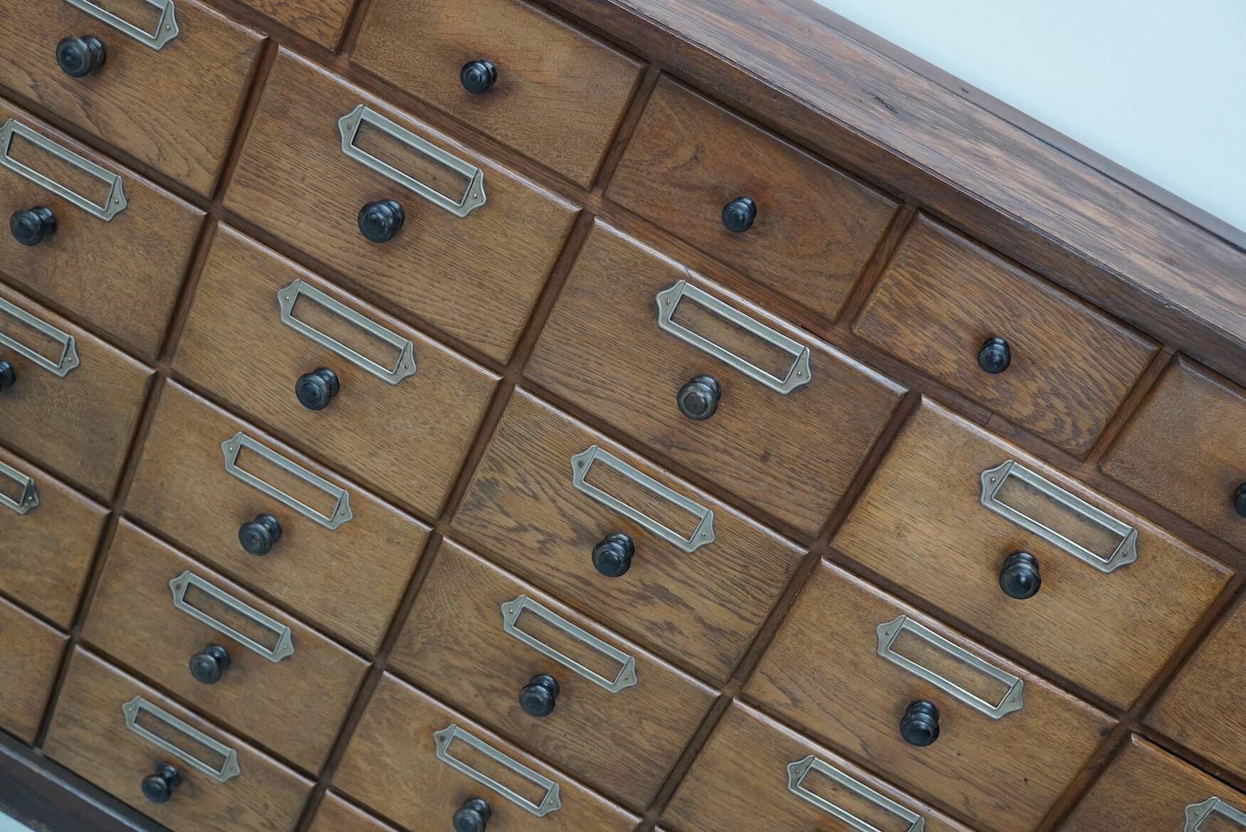 Antique Large German Oak Apothecary / Pharmacy Cabinet, 1920/1930s