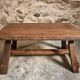 19th Century French Oak Farmhouse Bench - Handcrafted Rustic Work Table