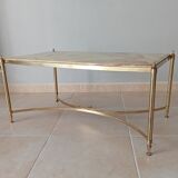 Neoclassical marble and brass coffee table 50s/60s