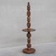 Geometric style oak french mid-century floor light