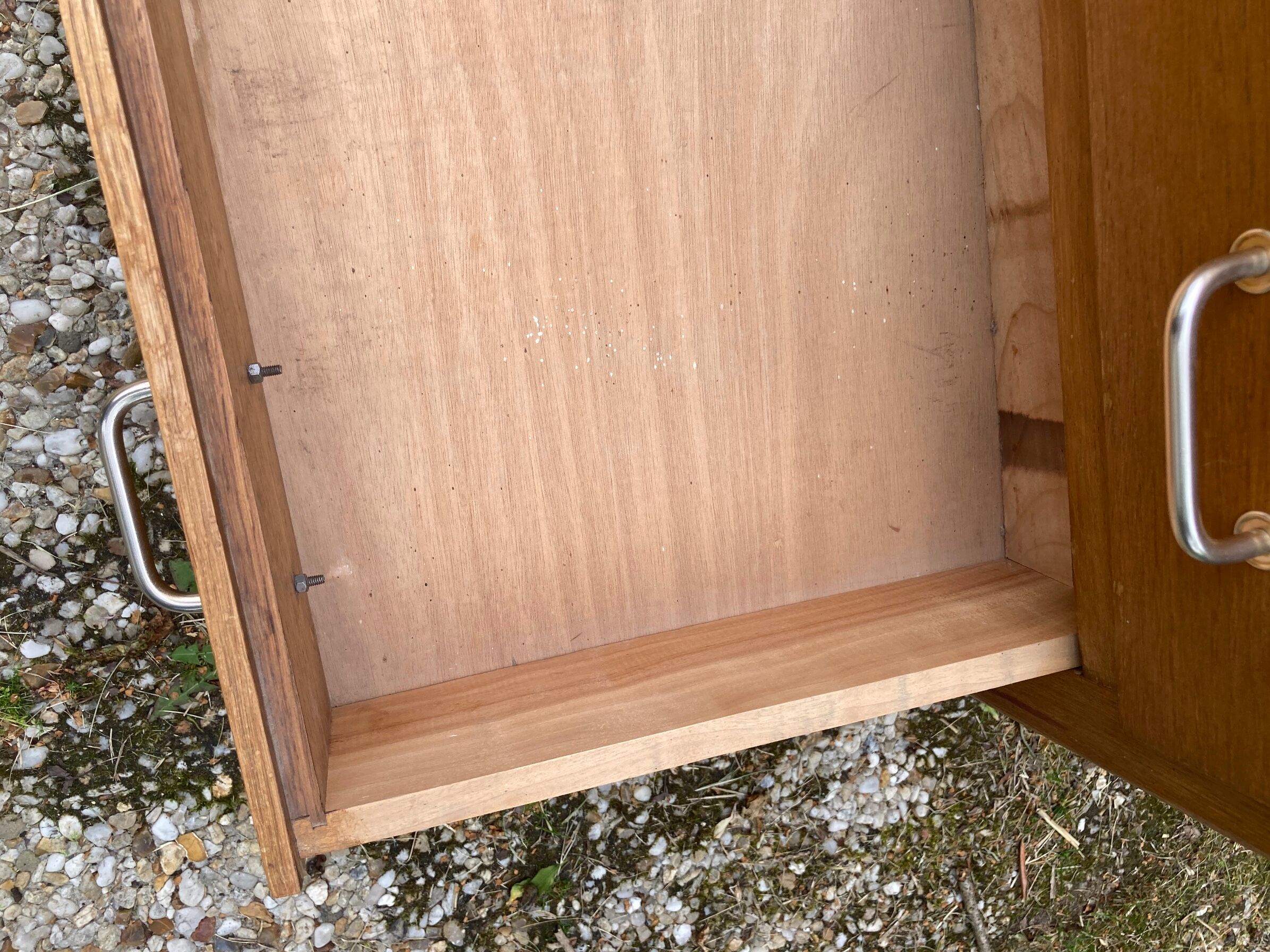 Vintage chest of drawers compass feet