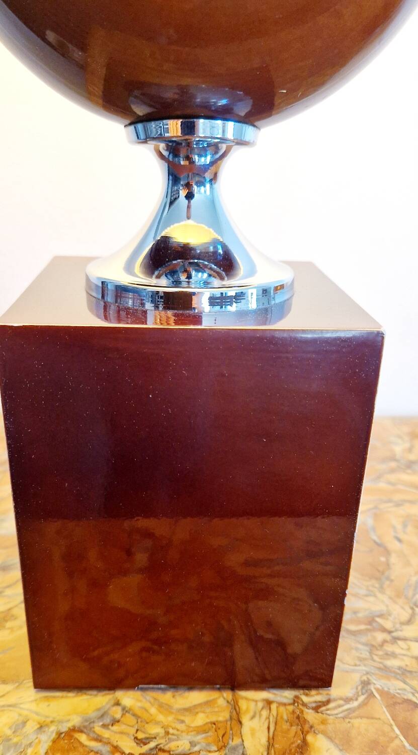 Barbier house lamp - Lacquered and chrome-plated metal - 1970s