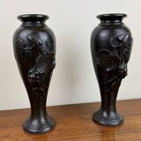 Pair of bronze vases art nouveau period circa 1900