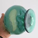 Empty pocket basket in two-tone murano glass