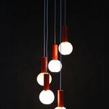 1970s Cascade Chandelier with Plastic Shades by Pokrok Zilina, Czechoslovakia