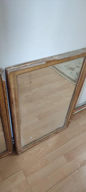 Paire de miroirs en bois doré - XIXe siècle
