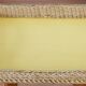 Wicker tray and yellow lacquered plywood, vintage