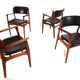Erik Buck lot de 4 chaises de salle à manger en palissandre OD 50 pour OD Mobler