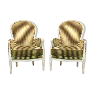 Pair of shepherdess chairs by Rosello Paris France