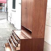 Double teak cabinet from the 1950s by Hans Wegner for RY Mobler, height 180 cm.