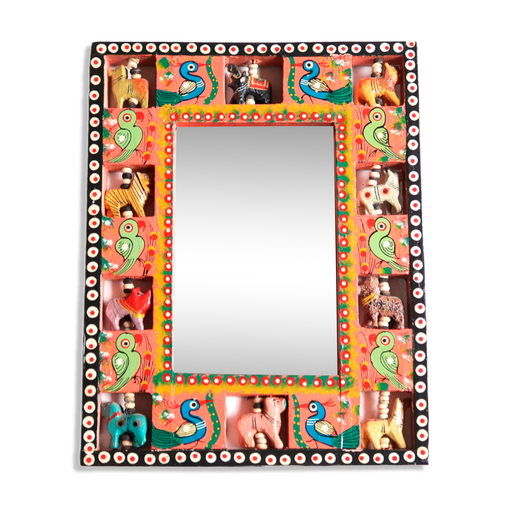 Toran Indien Traditionnel – Miroirs Et Pompons Pour Décoration Murale