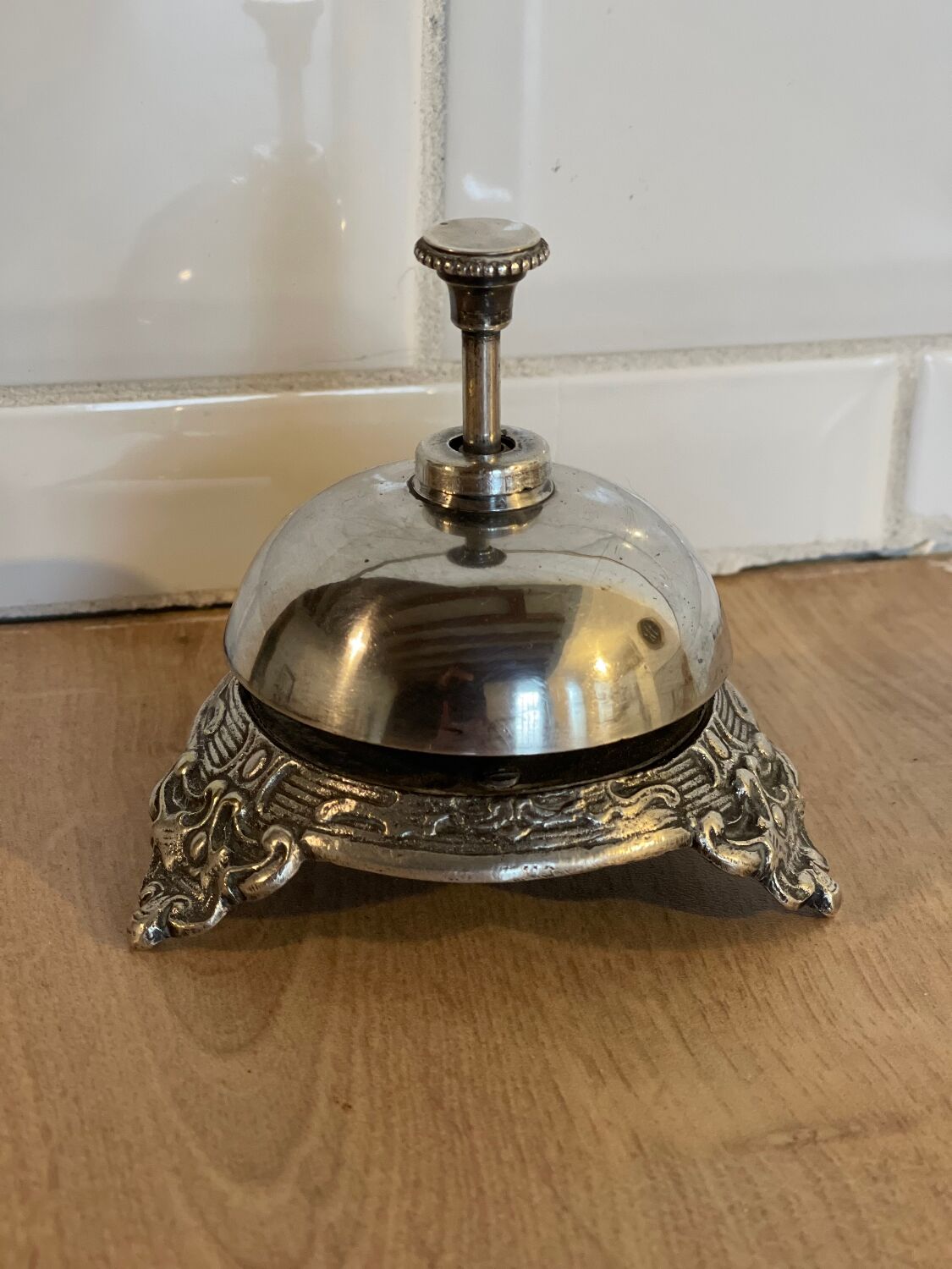 Silver metal hotel doorbell