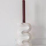 Large candle holder - CREAM WHITE