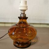 Vintage amber glass lamp base
