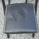 Set of 6 folding chairs, 70s design, 3 leather, 3 moleskin