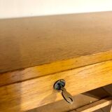 Double curtain filing cabinet