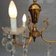 Lustre vintage à pampilles 3 bras de lumière