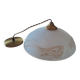 Alabaster brass chandelier