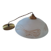 Alabaster brass chandelier